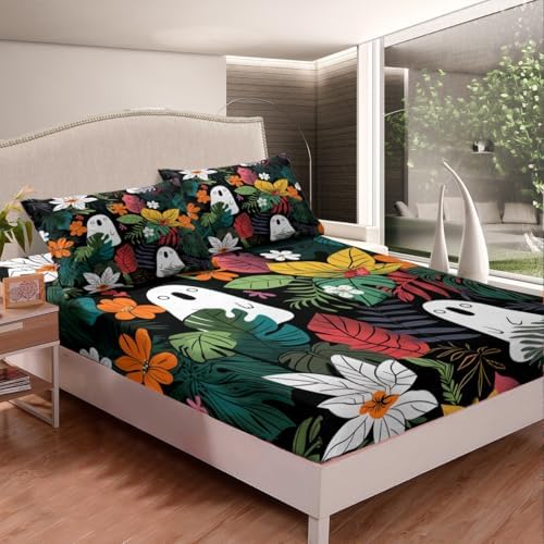 Manfei Cute Ghost Sheet Set Queen Size