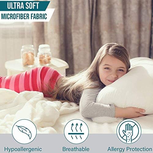 Micropuft Pillow Protectors with Zipper - 4 Pack 20x26 1