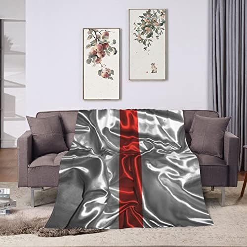 QIZYOQA Silk Style Thin Red Line Flag Throw Blanket 40x30 1