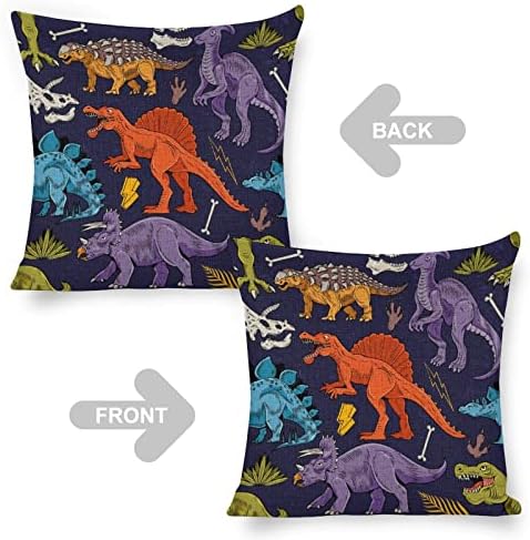 JOJOART Lizard Dinosaurs Cartoon Pillow Covers Set of 2