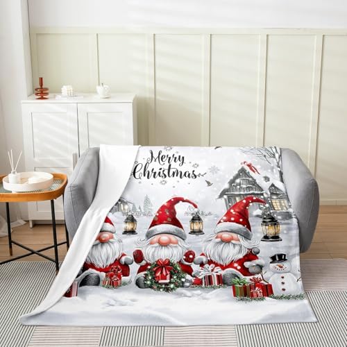 Feelyou Gnome Christmas Plush Throw Blanket 40x50