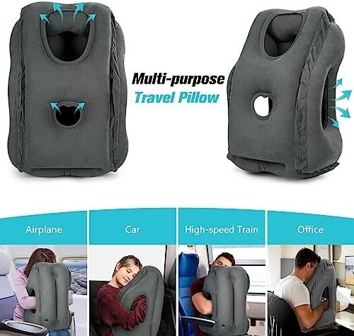 Rewondah Inflatable Airplane Pillow for Travel Comfort