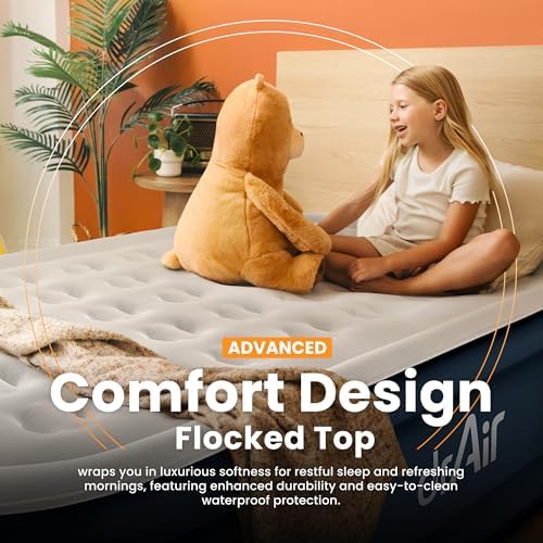 Dr Air Twin Air Mattress with Built-in Pump and Waterproof Cover