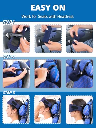 SARISUN Airplane Head Strap 3D Eye Mask with 360 Support 1