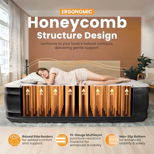 Dr Air Queen Air Mattress with Built-in Pump and Carry Bag