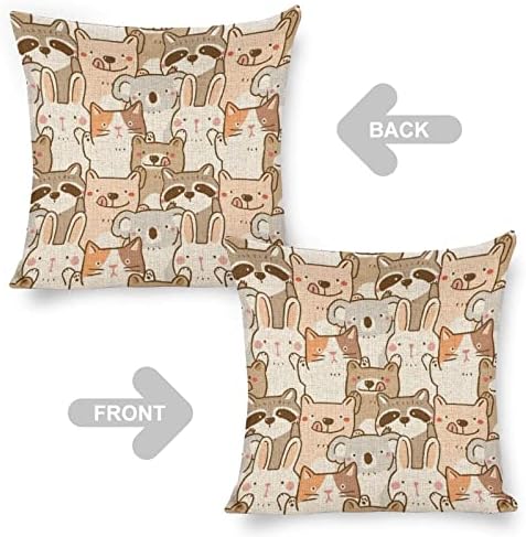 JOJOART Koala Bunny Animal Pillow Covers Set of 2