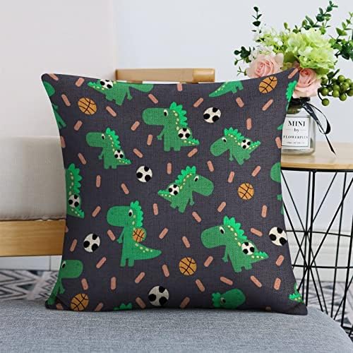 JOJOART Cute Cartoon Dinosaur Throw Pillow Covers Set of 2