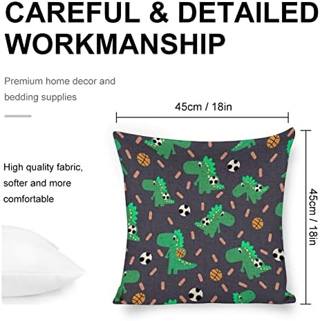 JOJOART Cute Cartoon Dinosaur Throw Pillow Covers Set of 2