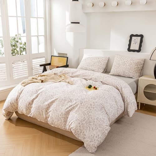 ECOCOTT 2 Pack King Size Floral Pillowcases 100 Cotton