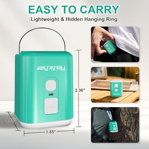 Puligoth Portable Air Pump with 5 Nozzles and Camping Light