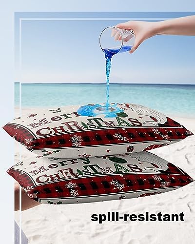 Waterproof Pillow Protectors 2 Pack - Christmas Gnome Design