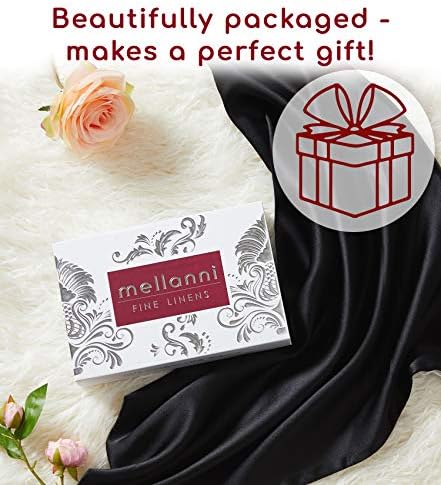 Mellanni Pure Silk Pillowcase Body Size - Black