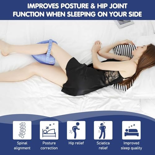2025 Hip Alignment Pillow for Side Sleepers with Adjustable Strap