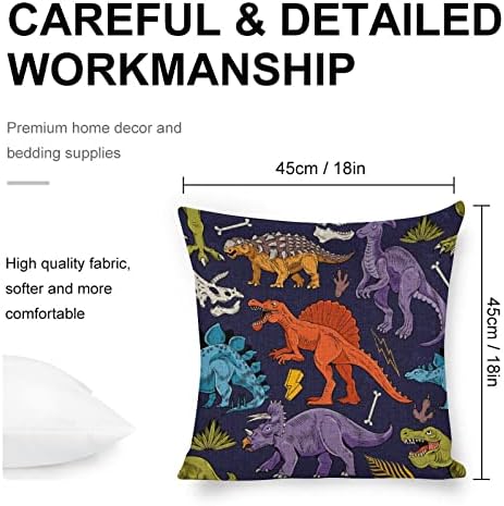 JOJOART Lizard Dinosaurs Cartoon Pillow Covers Set of 2