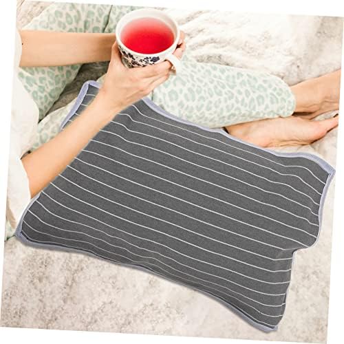TIDTALEO 2Pcs Skid Pillow Towel Covers Gray Striped Design