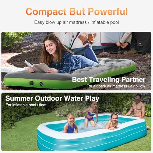 HUGERSTONE Rechargeable Air Pump with LED Light