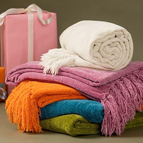 FRESHMINT Fluffy Throw Blanket Wine Red 60x50