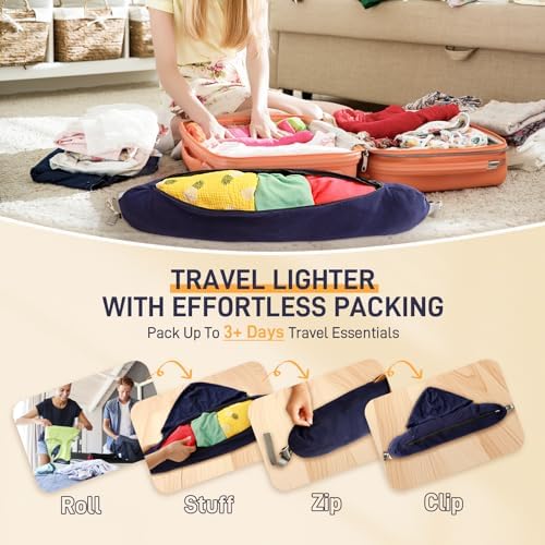 EZ4UVOY Stuffable Hood Pillow with Zipper for Travel