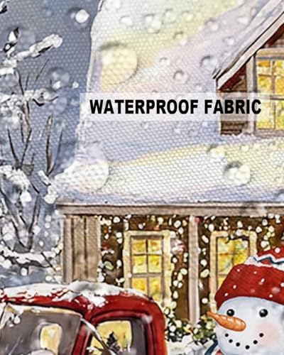 Waterproof Pillow Protectors 2 Pack - Farmhouse Style with Zipper
