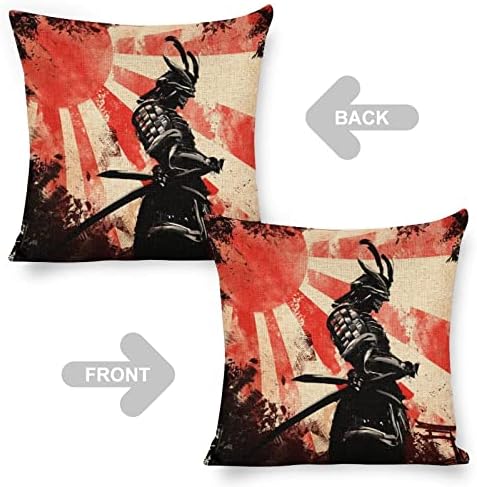 JOJOART Samurai Katana Throw Pillow Covers Set of 2 1