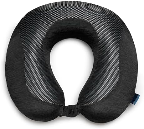 Brookstone Cool Touch Travel Pillow for Head and Neck Support