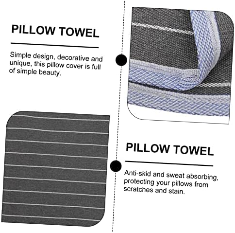 QUMIIRITY 2pcs Breathable Gray Striped Pillow Cover