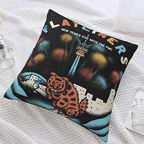 AMIOUDR Throw Pillow Covers 18x18 Flatliners Band Pillow Case