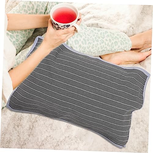 HOLIDYOYO 2pcs Breathable Anti-Skid Pillow Towel Cover Gray Striped