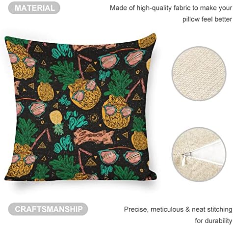 JOJOART Cute Pineapple Throw Pillow Covers Set of 2
