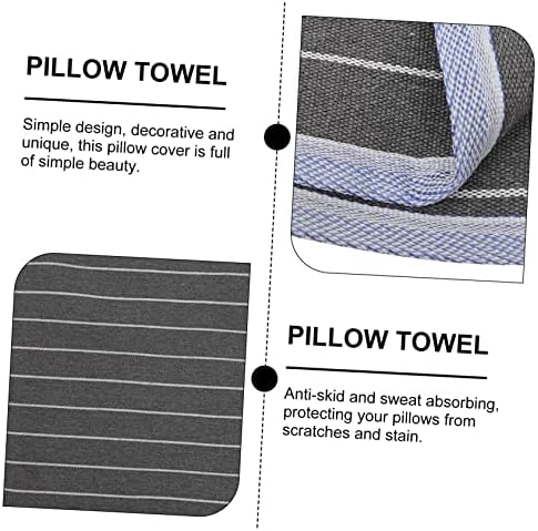 BESTYASH 2Pcs Anti-Skid Pillow Towel Covers Breathable Cloth Protectors
