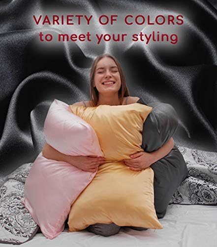 Mellanni Pure Silk Pillowcase Body Size - Black