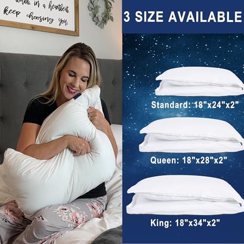 ACCURATEX Fluffy Pillow Cover 100 Cotton with Down Alternative