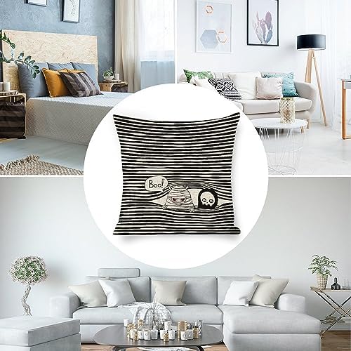 JOJOART Ghost Mummy Halloween Pillow Covers Set of 2 1