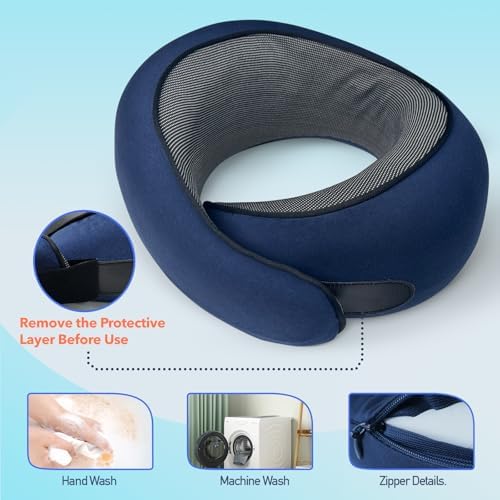 Travel Pillow with 360 Neck Support and Memory Foam