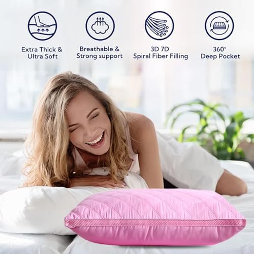 Soft Cozy Bed Pillow with Down Alternative Fill