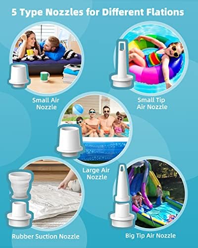 Homdat Mini Portable Air Pump with USB Rechargeable and Camping Lantern 1