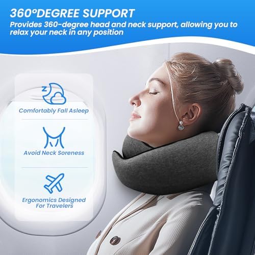Badink Ergonomic Snail Neck Pillow with Magic Strap
