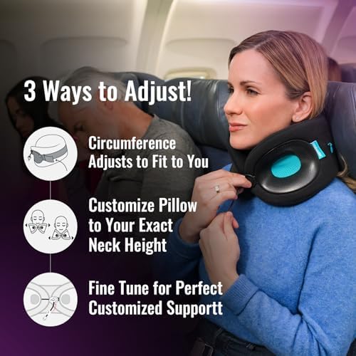 Cabeau Travel Pillow - Memory Foam Neck Support - Turquoise