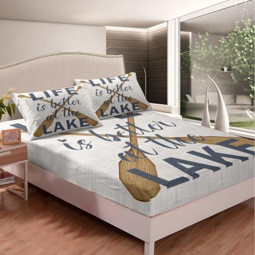 Castle Fairy Lake Life Fitted Sheet Set with 2 Pillowcases