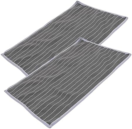 QUMIIRITY 2pcs Breathable Gray Striped Pillow Cover