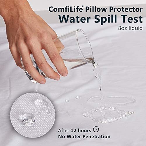 ComfiLife Waterproof Pillow Protectors for Queen Bed Size