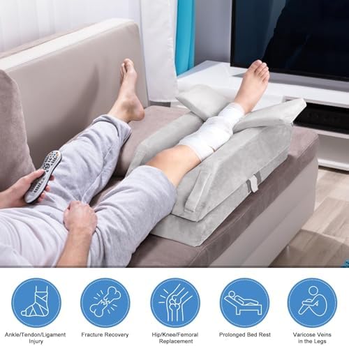 AZAMIA Adjustable Leg Elevation Pillow with Handles 1