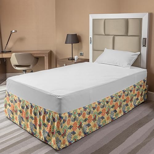 Ambesonne Moth Elastic Bed Skirt - TwinTwin XL