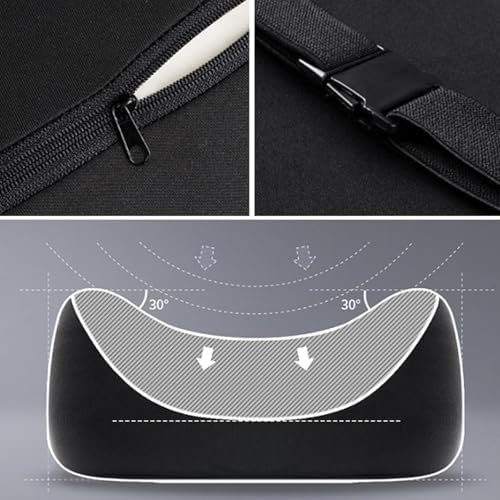 Grdsax Car Headrest and Lumbar Support Cushion Black