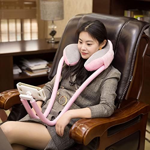 SPYMINNPOO U Shaped Neck Pillow with Phone Holder for Travel Office