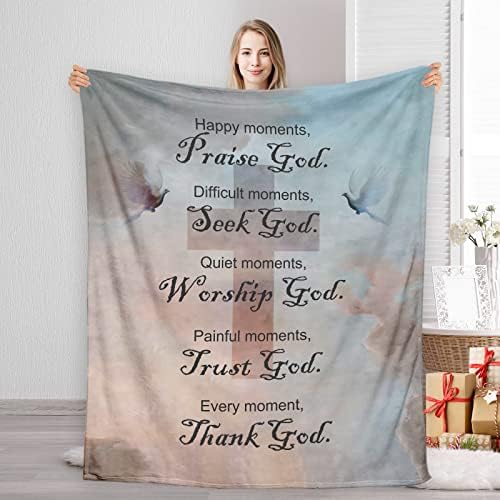 Sinlley Healing Throw Blanket 50x40 Religious Bible Verse