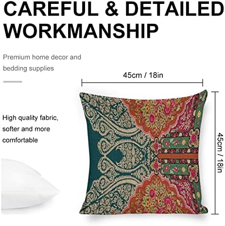 JOJOART Ethnic Textile Embroidery Throw Pillow Covers Set of 2