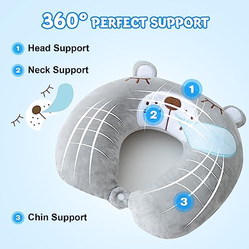 Cirorld Travel Pillow for Kids Bear 9-12 YO