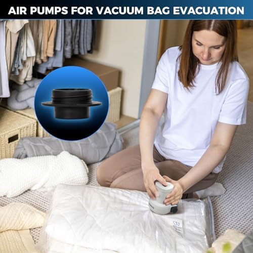 KingCamp Air Pump for Inflatables 4 Nozzle Quick Inflator Deflator