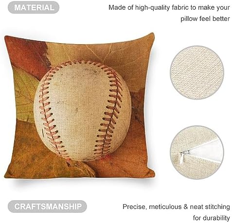 JOJOART Maple Leaves Throw Pillow Covers Set of 2 18x18 Linen